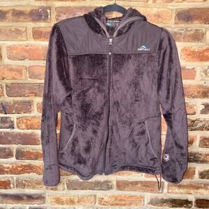 Denali Brown Faux Fur Fleece Full Zip-Up Jacket Women's Size Medium